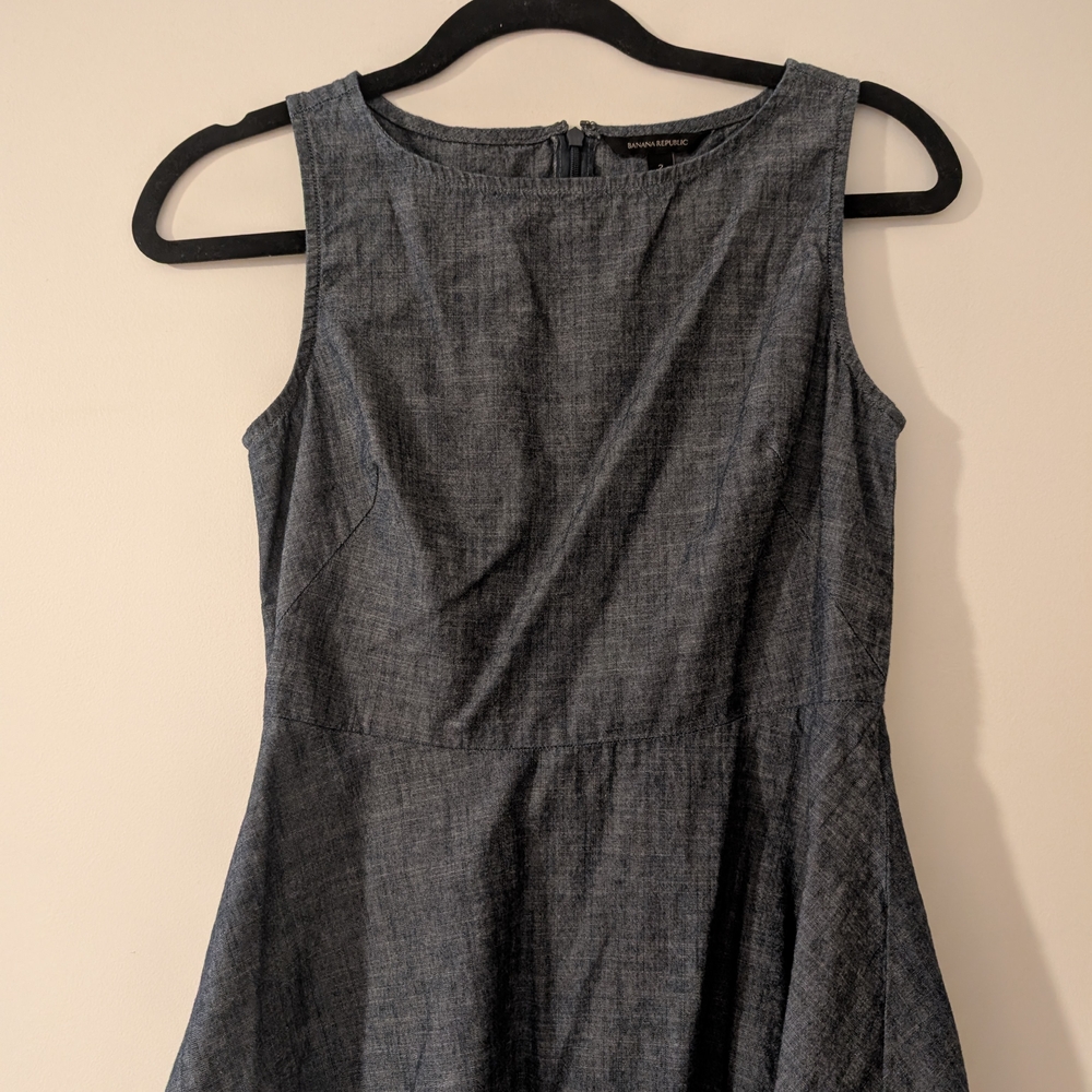 Banana Republic Gray Sleeveless A-Line Mini Dress
